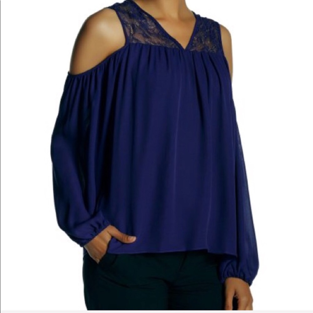Parker Cold Shoulder Lace Joanie Blouse sz Small